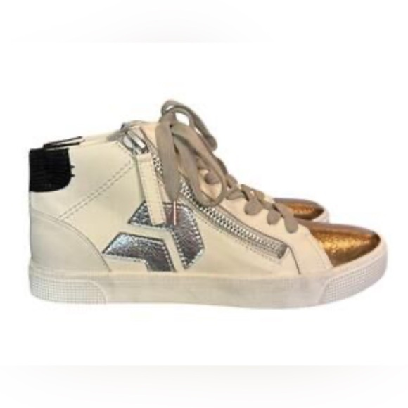 Dolce Vita Zonya Cooper Rose Gold Metallic High Top Sneaker Women’s Size 9.5 - Picture 1 of 8